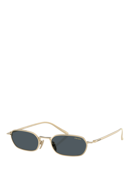 Prada PRD58S Women's Oval Sunglasses, Pale Gold, Pale Gold