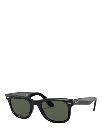 Ray-Ban RB2140 Unisex Polarised Square Sunglasses, Black, Black