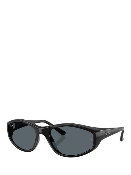 Ray-Ban RB2228 Unisex Irregular Sunglasses, Black/Blue, Black/Blue