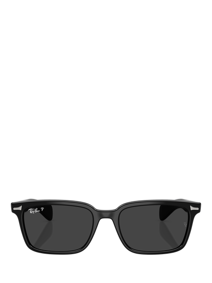 Ray-Ban RB2234 Unisex Rectangular Sunglasses, Black - view 2, Black