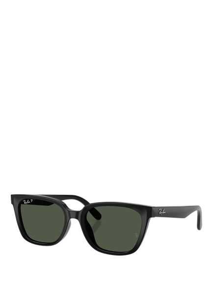 Ray-Ban RB2243D Rectangular Sunglasses, Black/Green, Black/Green