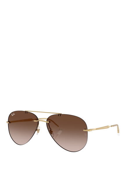 Ray-Ban RB3791 Unisex Gradient Oval Sunglasses, Arista/Brown