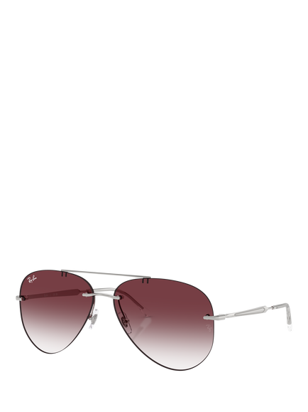 Ray-Ban RB3791 Aviator Gradient Sunglasses, Silver/Purple, Silver/Purple