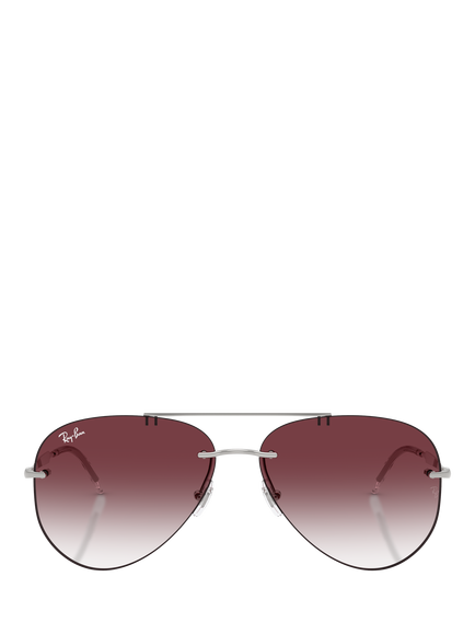 Ray-Ban RB3791 Aviator Gradient Sunglasses, Silver/Purple - view 2, Silver/Purple