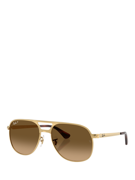 Ray-Ban RB3793 Unisex Polarised Square Sunglasses, Arista/Brown, Arista/Brown