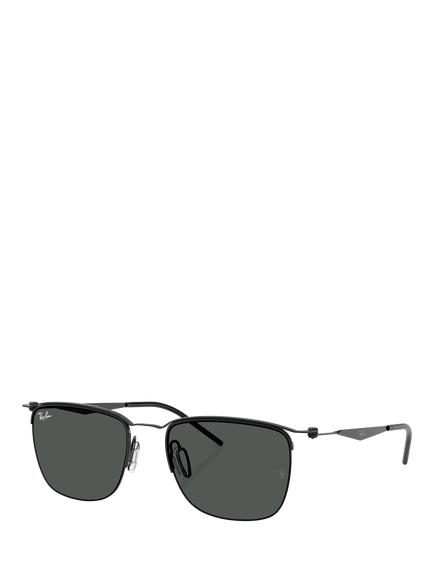 Ray-Ban RB8550 Unisex Square Sunglasses, Black/Grey
