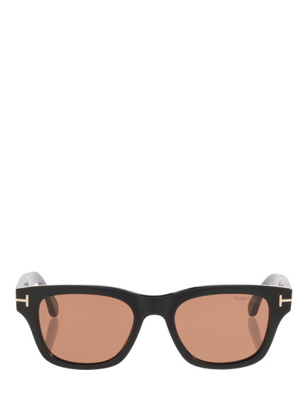 TOM FORD TR002402 Men's D-Frame Sunglasses, Shiny Black/Brown - view 2, Shiny Black/Brown