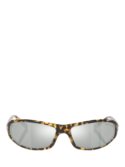 TOM FORD TR002424 Unisex Round Sunglasses, Tortoise Brown/Grey - view 2, Tortoise Brown/Grey