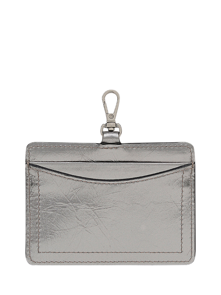 Radley Chancery Small Leather Card Holder, Silver - view 2, Silver