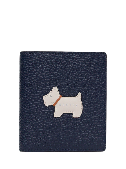 Radley Loyal Small Bifold Leather Card Holder, Ink, Ink