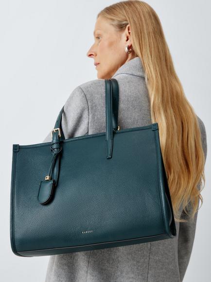 Radley Avondale Avenue Zip-Top Tote Bag, Teal - view 2, Teal