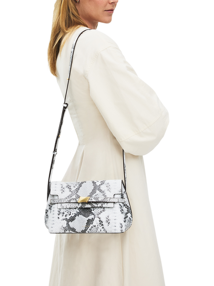 Radley Christina Embossed Leather Crossbody Bag, Salt - view 2, Salt