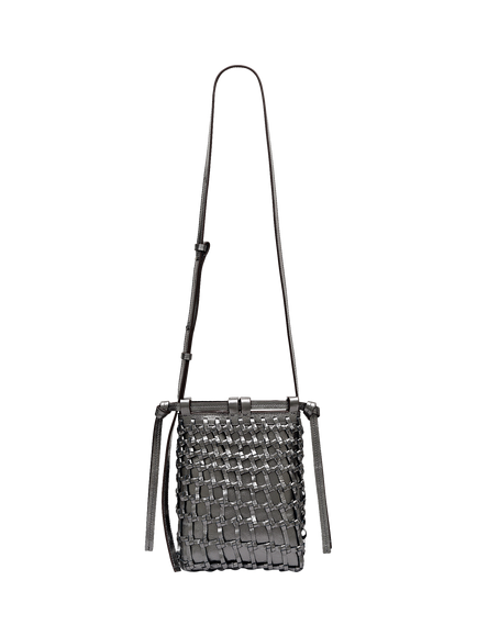 Radley Connaught Small Weave Crossbody Bag, Silver, Silver