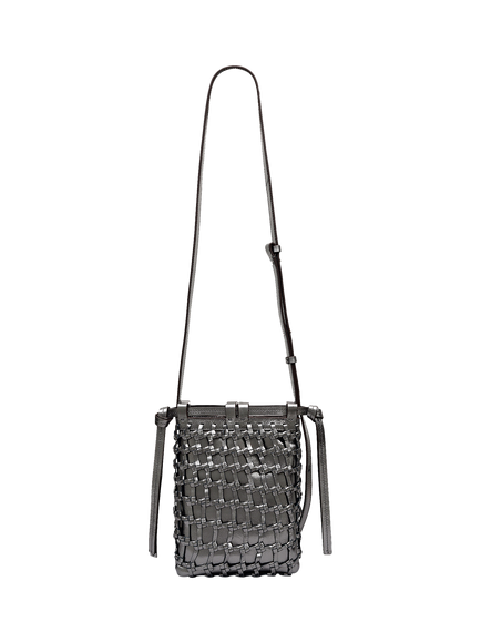 Radley Connaught Small Weave Crossbody Bag, Silver - view 2, Silver