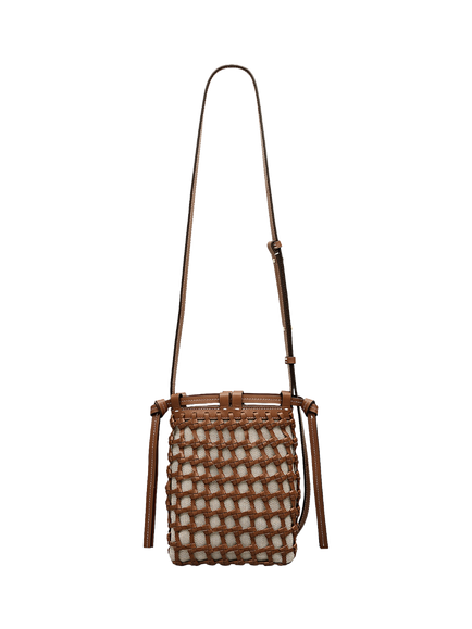 Radley Connaught Small Weave Crossbody Bag, Cognac - view 2, Cognac