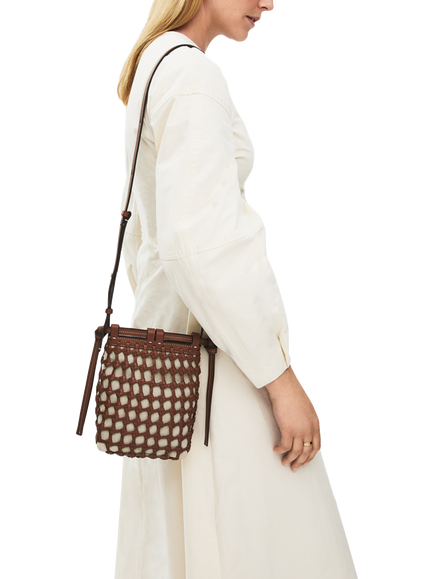 Radley Connaught Small Weave Crossbody Bag, Cognac - view 2, Cognac