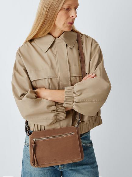 Radley Fountain Park Zip-Top Crossbody Bag, Cognac - view 2, Cognac