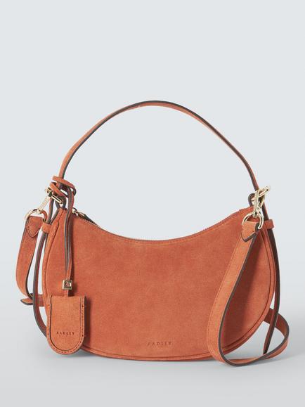 Radley Heath Crescent Shoulder Bag, Orange, Orange