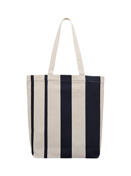 Radley Manning Crescent Striped Canvas Tote Bag, Salt/Black - view 2, Salt