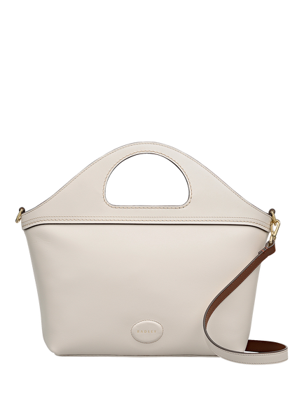 Radley Manning Crescent Leather Medium Grab Bag, Salt