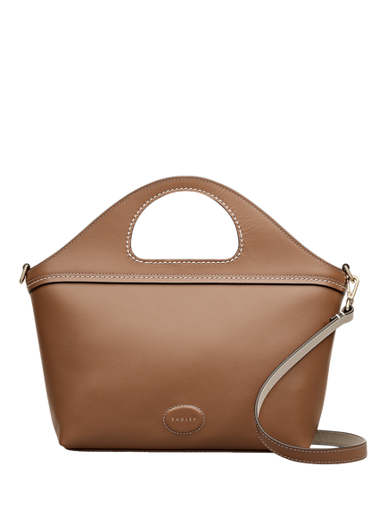 Radley Manning Crescent Leather Medium Grab Bag, Cognac