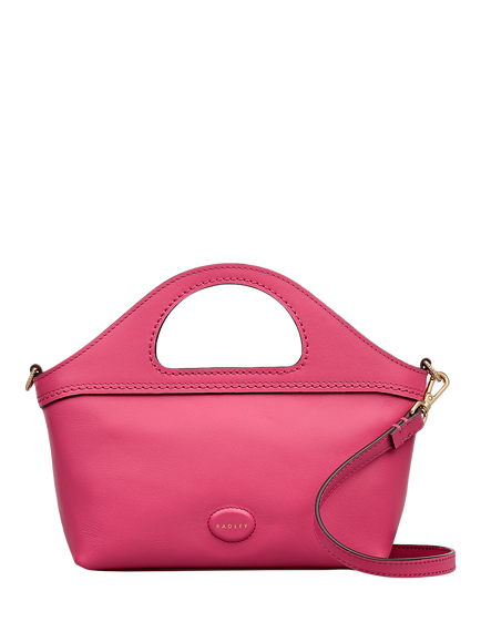 Radley Manning Crescent Leather Mini Grab Bag, Camellia