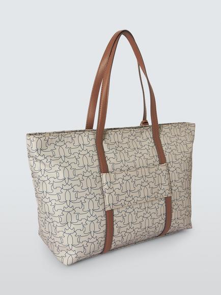 Radley Monogram Large Zip-Top Tote Bag, Porcini - view 2, Porcini