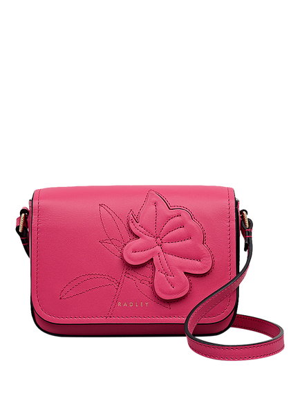 Radley Percy Grove Mini Flap-Over Crossbody Bag, Camellia, Camellia