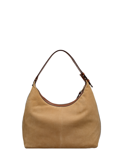 Radley Spencer Mews Suede Shoulder Bag, Sahara - view 2, Sahara