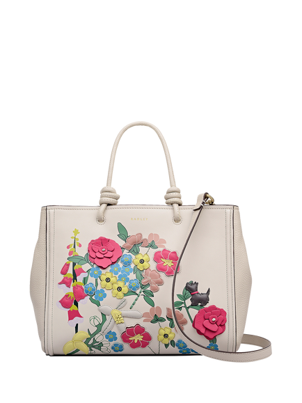 Radley Spring Garden Medium Grab Bag, Salt, Salt