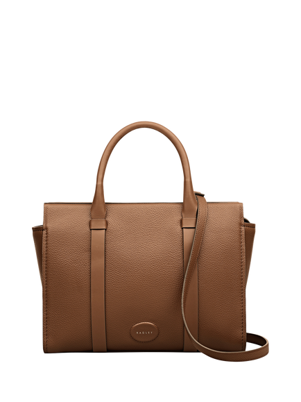 Radley Westover Lane Leather Medium Grab Bag, Cognac