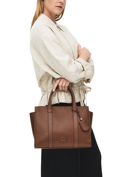 Radley Westover Lane Leather Medium Grab Bag - view 2, Cognac