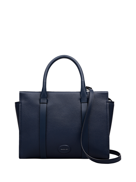 Radley Westover Lane Leather Medium Grab Bag, Naval