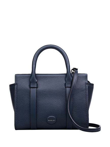 Radley Westover Lane Leather Mini Grab Bag, Naval, Naval