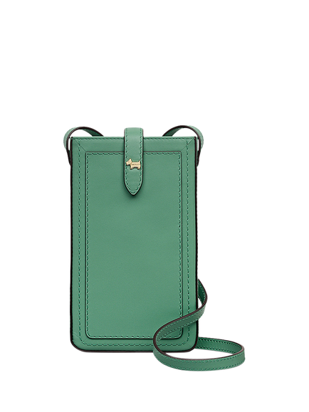 Radley Willis Street Medium Leather Crossbody Phone Bag, Cactus, Cactus