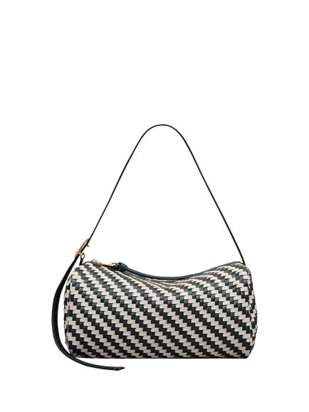Radley Willow Woven Shoulder Bag, Small, Green/Cream, Green