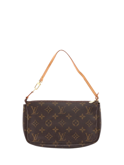 Pre-loved Louis Vuitton Monogram Canvas Pochette Bag, Brown, Brown