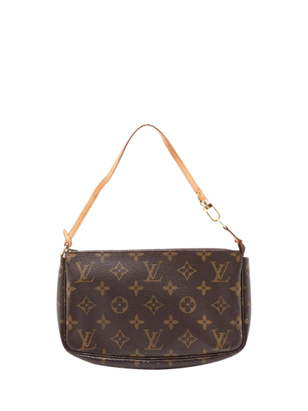 Pre-loved Louis Vuitton Monogram Canvas Pochette Bag, Brown - view 2, Brown