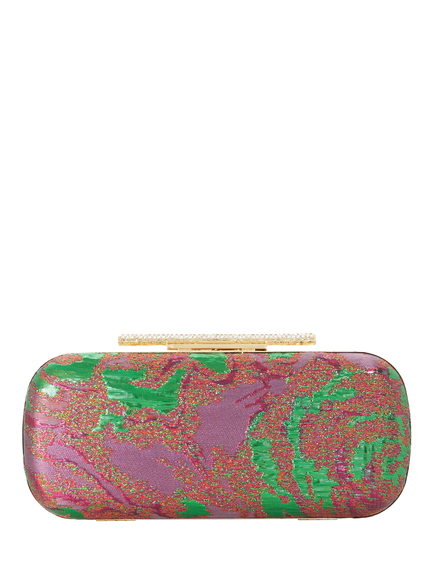 Dune London Body Abstract Print Clutch Bag, Purple - view 2, Purple
