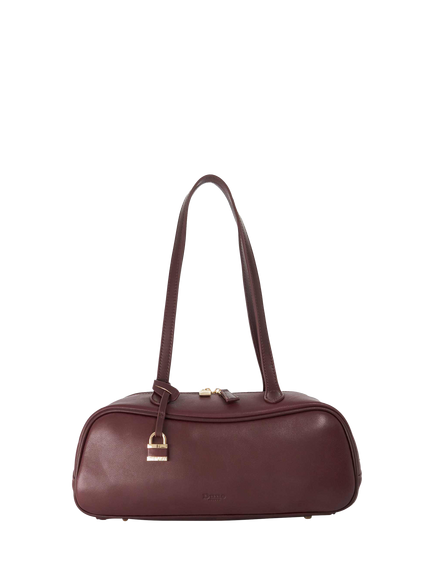 Dune London Day Leather Shoulder Bag, Burgundy, Burgundy