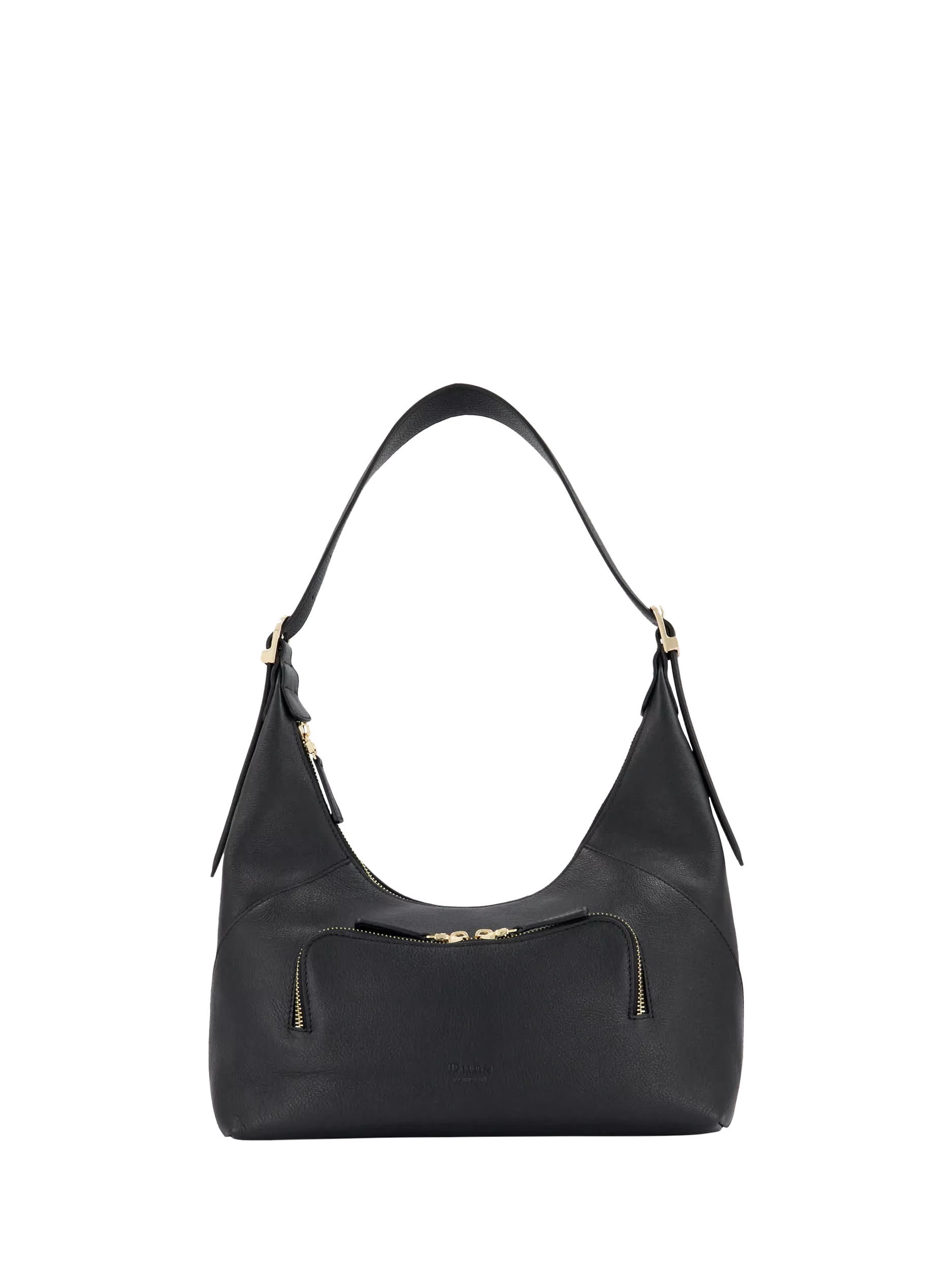 Dune London Defiant Leather Shoulder Bag, Black