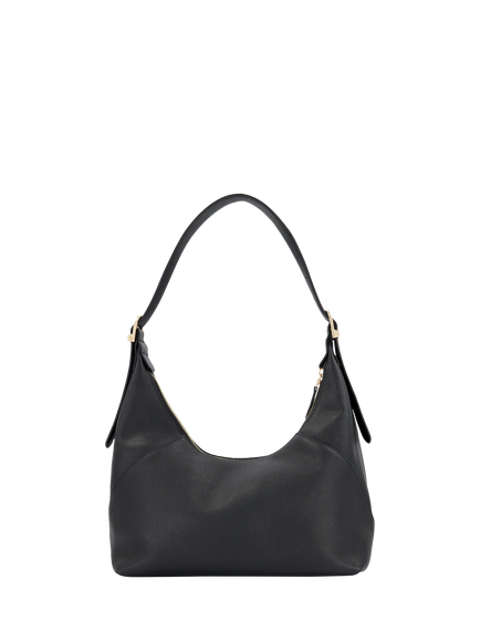 Dune London Defiant Leather Shoulder Bag, Black - view 2, Black