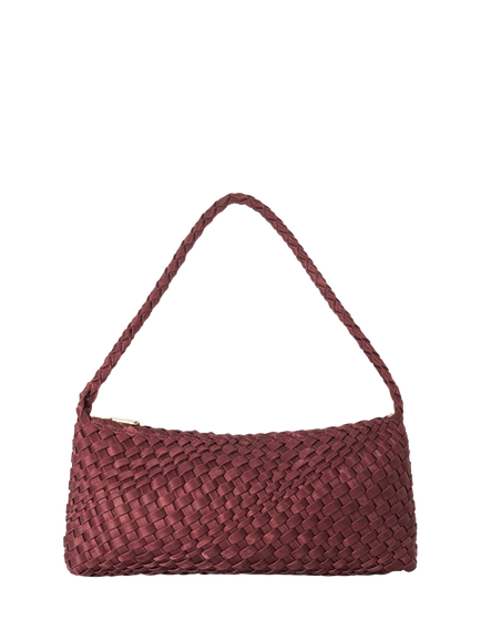 Dune London Deliberating Synthetic Woven Bag, Berry