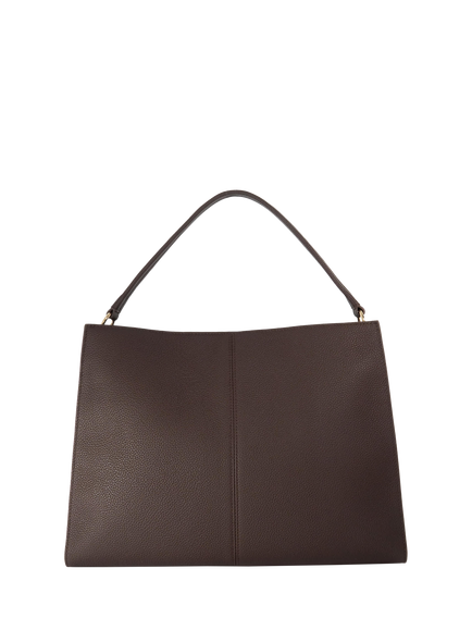 Dune London Destined Leather Handbag - view 2, Dark Brown