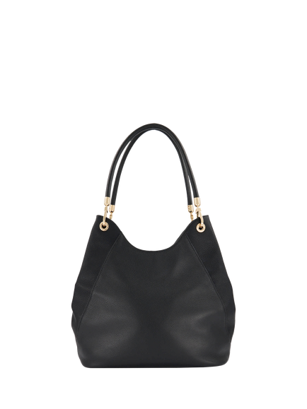Dune London Devoted L Leather Shoulder Bag, Black - view 2, Black