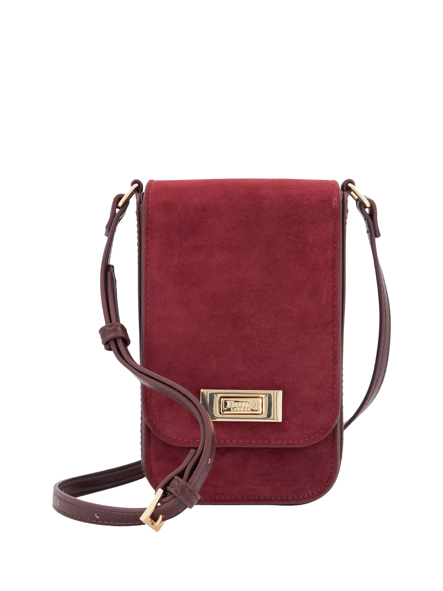 Dune London Dinkydiscreet Suede Crossbody Phone Bag