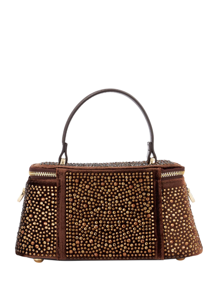 Dune London Successful Embellished Mini Vanity Bag, Bronze - view 2, Bronze