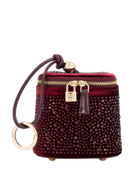Dune London Surround Mini Vanity Bag, Burgundy, Burgundy