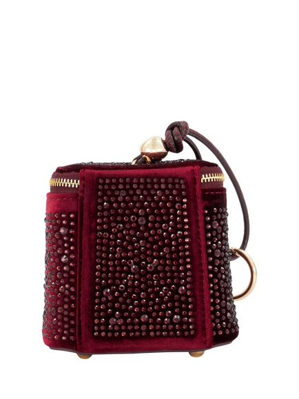 Dune London Surround Mini Vanity Bag, Burgundy - view 2, Burgundy