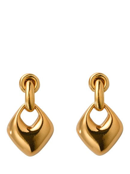 Pre-loved Clip-On Door Knocker Earrings, Yellow Gold, Circa 1990s, Yellow Gold